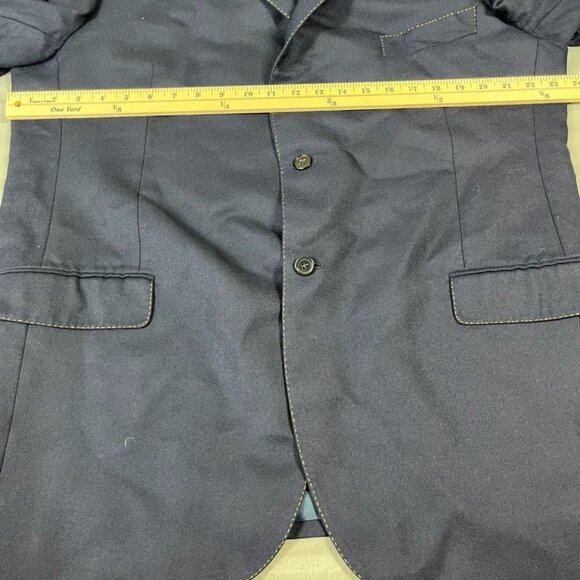 Messori Black Label Blazer Mens 46 Cashmere Two Button Suit Jacket Made Italy - Picture 7 of 12